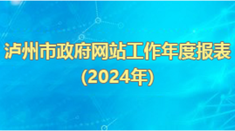 瀘州市政府網(wǎng)站工作年度報(bào)表（2024年度）專題